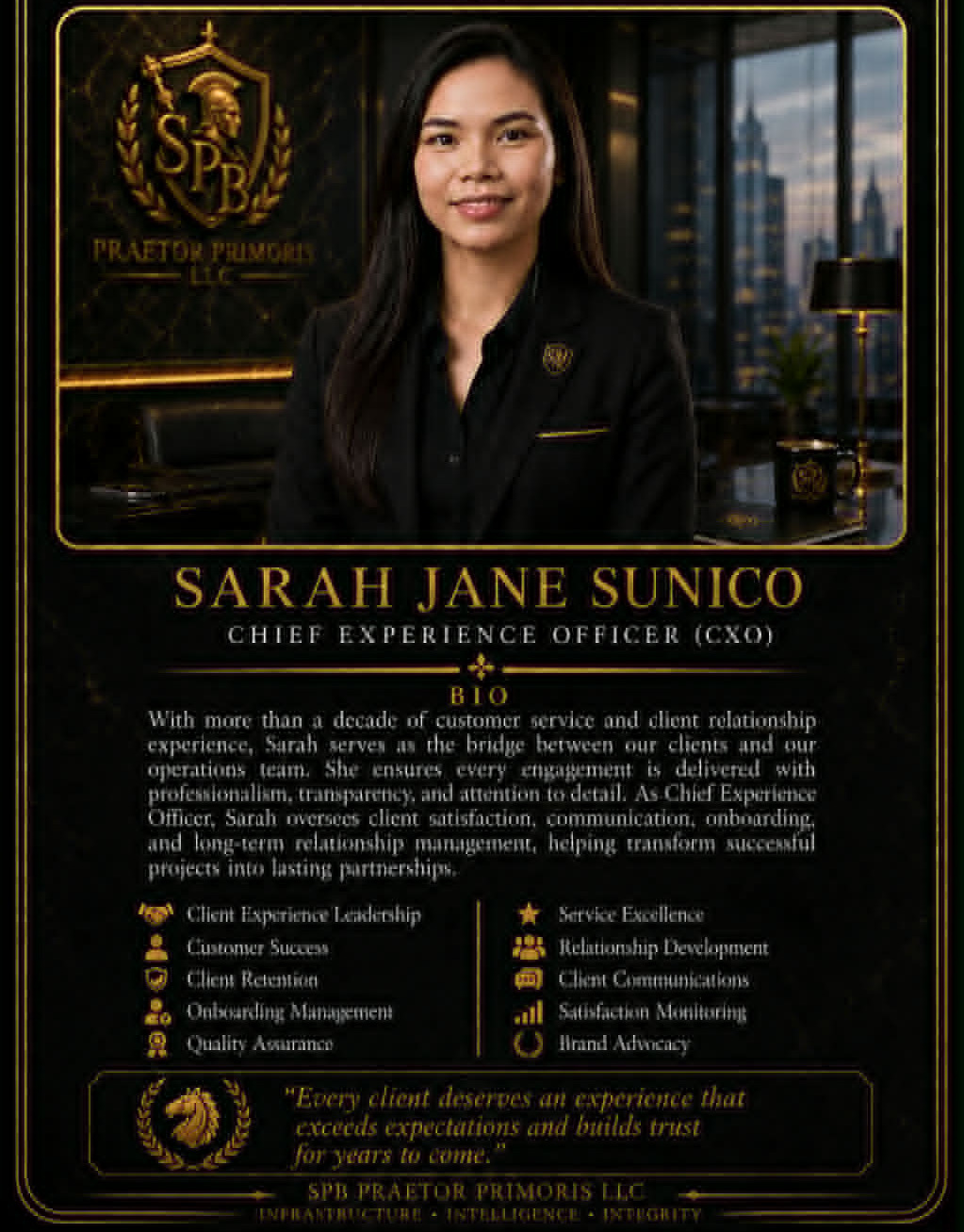 Sarah Jane Sunico — Chief Experience Officer (CXO)